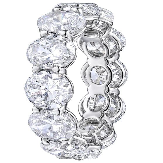 12.10ct tw All GIA Certified 12 Oval CutEternity Band Crafted Luxurious Platinum