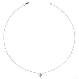 Ladies 0.14ctw Diamond Shape Pave Pendant Necklace