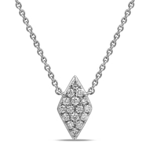 Ladies 0.14ctw Diamond Shape Pave Pendant Necklace