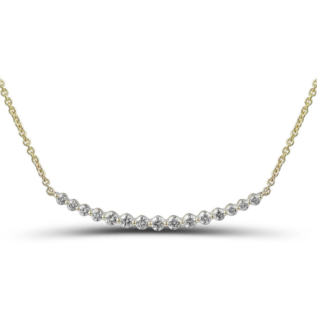 0.51ctw Diamond Bar Necklace