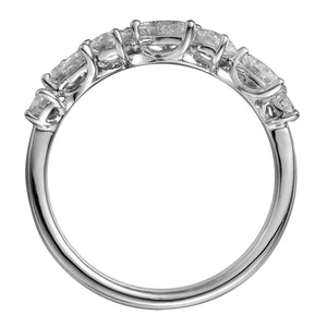 Pear-Cut Off Center Single Prong 0.92ctw Diamond Ring