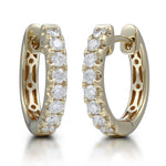 Ladies Diamond Hoop Huguie Earrings 0.46ctw