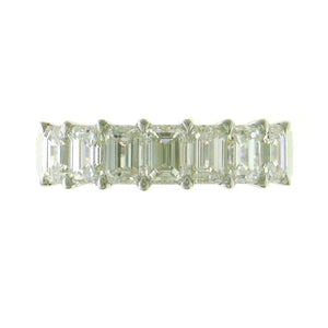 Ladies Diamond 2.18ct tw Emerald Cut Eternity Ring