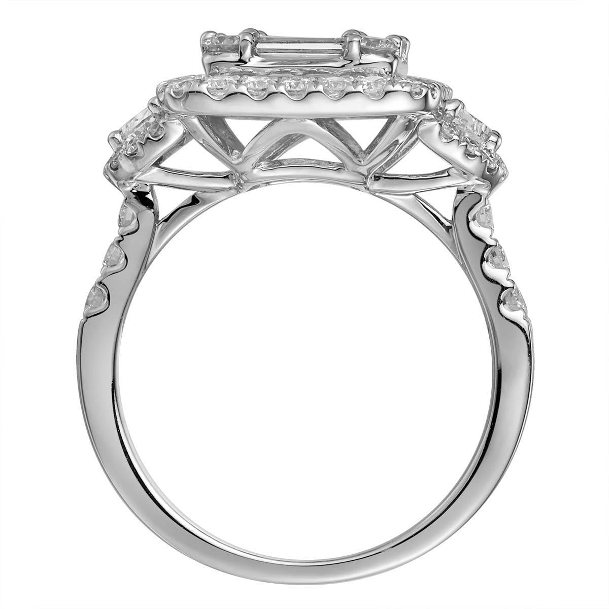 2.08CT T.W. Emerald Cut Diamond Ring