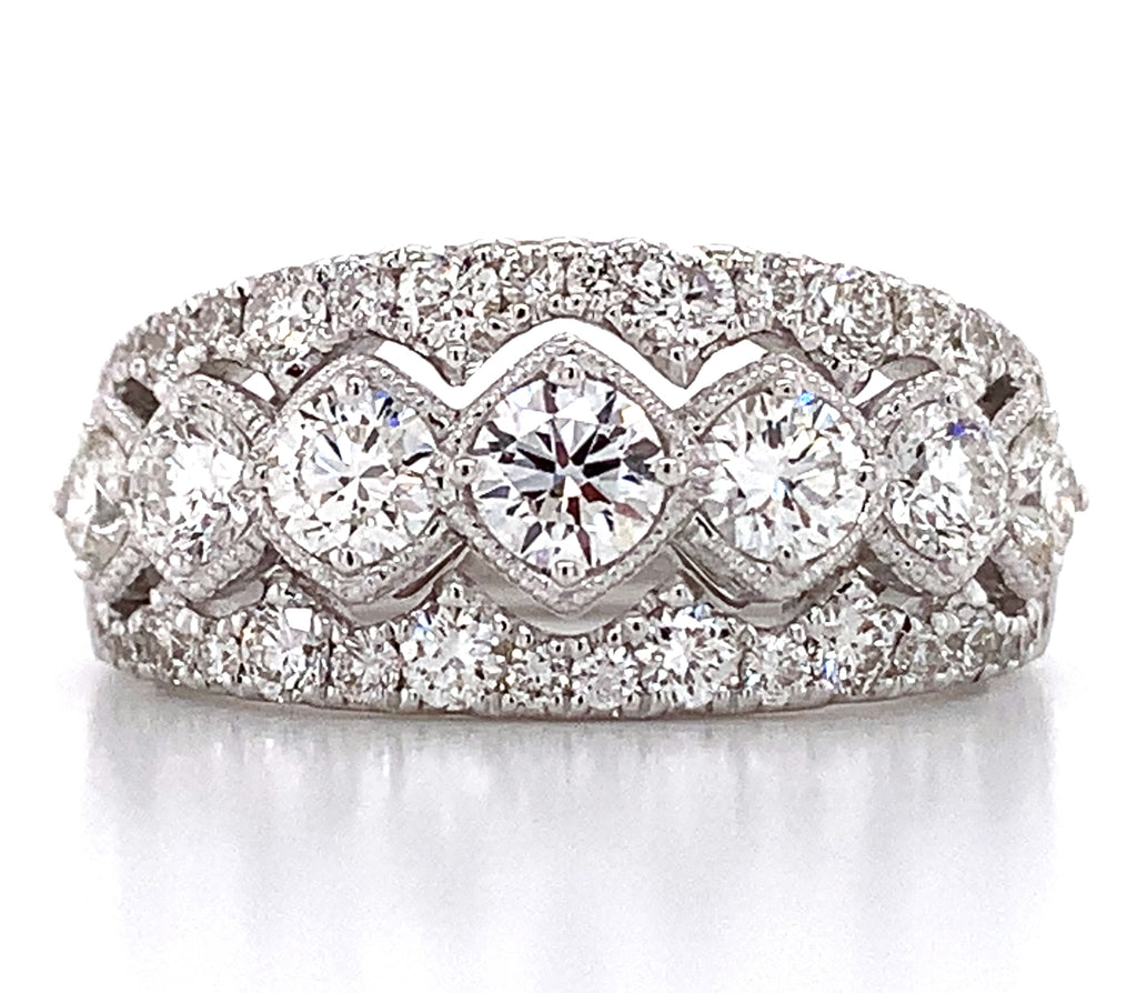 1.41ct tw Diamond Fancy Right Hand Cocktail Ring