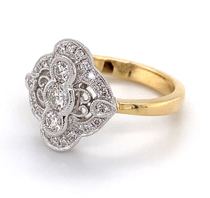 Antique inspired 0.49ctw Diamond Ring