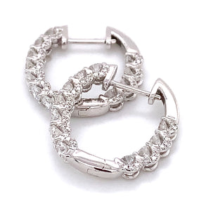 Ladies Diamond Huguie Earrings 2.09ctw