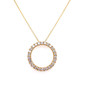 1.30ctw Diamond Circle of Life Pendant Necklace