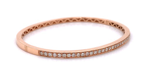 0.85ct t.w. Diamond Rose Gold Bangle Bracelet