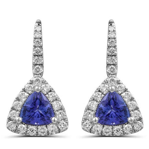 Diamond & 1.47ct t.w. Tanzanite Drop Earrings
