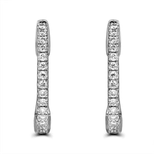 Ladies Diamond Huggie Earrings 0.08ct tw