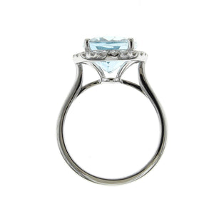 4.57ct Aquamarine & Diamond  Cocktail Ring