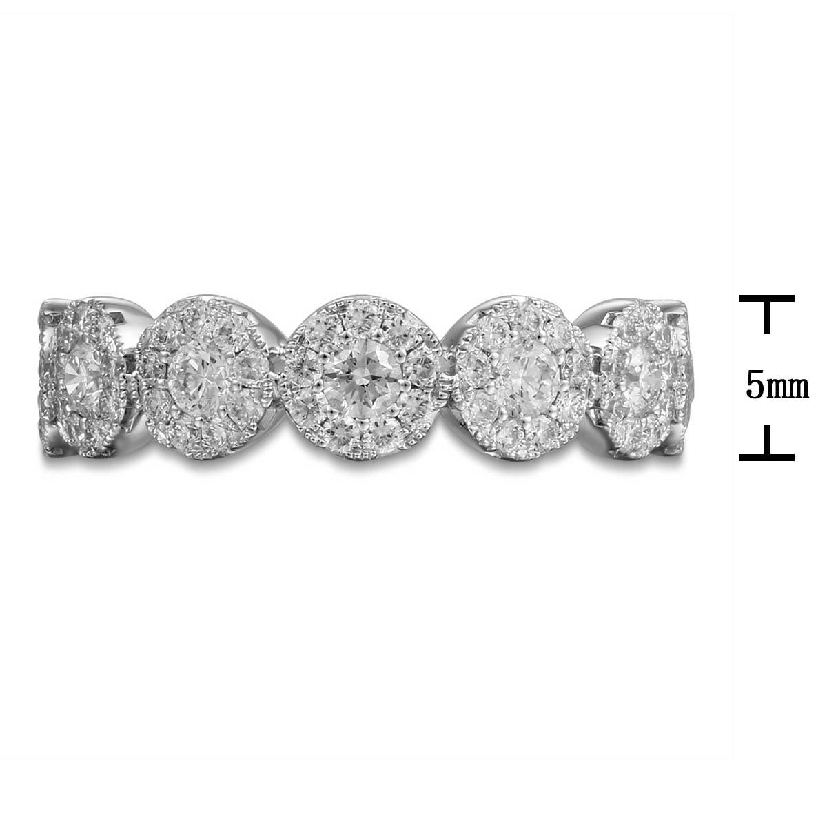 1.54CT T.W. Ladies Invisible Set Eternity Diamond Ring