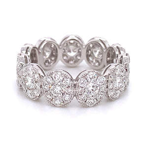 2.81CT T.W. Ladies Invisible Set Eternity Diamond Ring