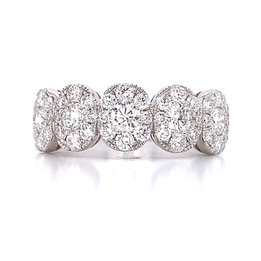 2.81CT T.W. Ladies Invisible Set Eternity Diamond Ring