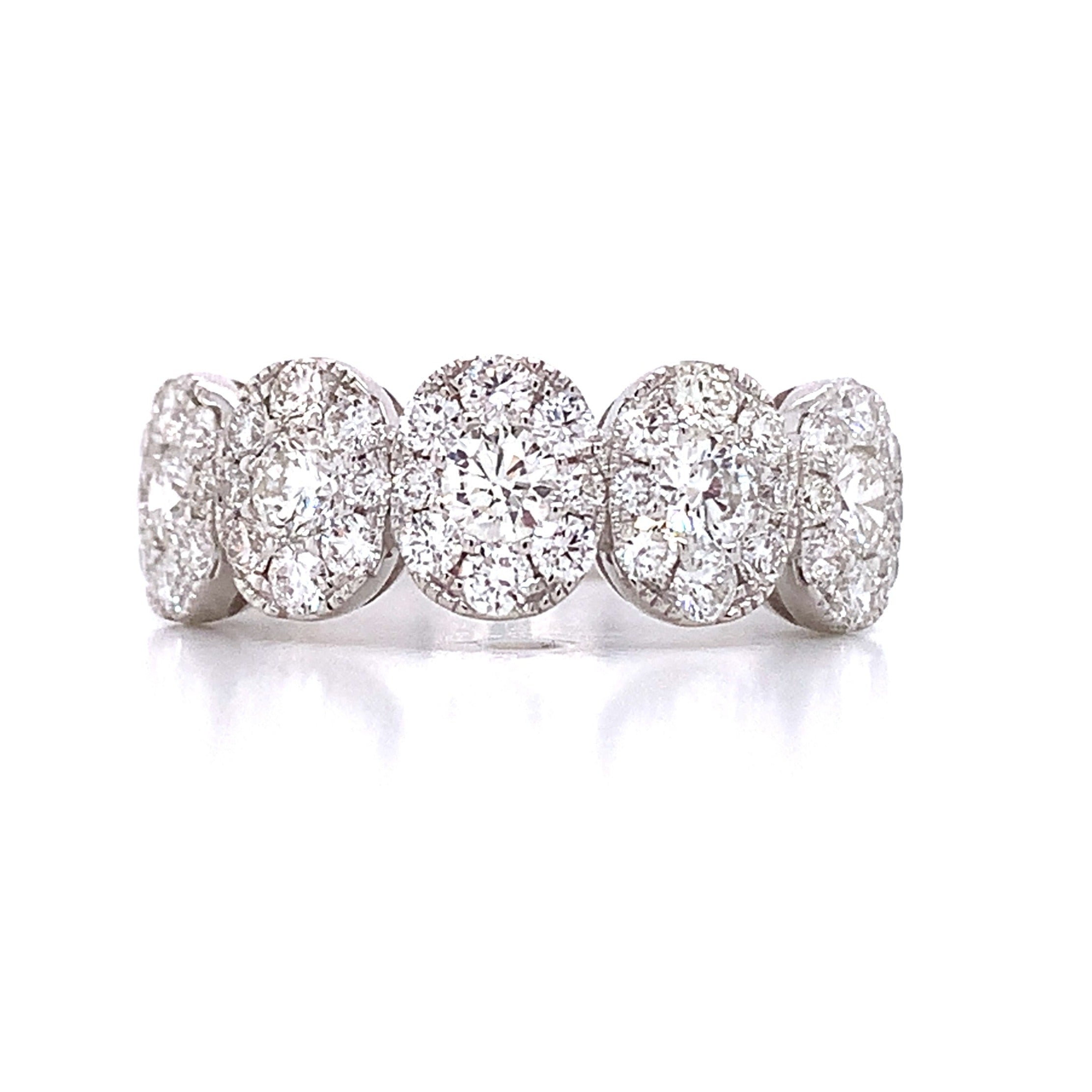 1.35CT T.W. Halfway Ladies Invisible Set Eternity Diamond Ring