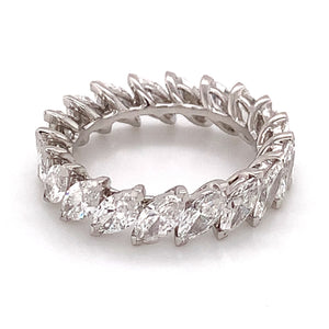 Marquise Cut 3.78ct tw Diamond Eternity Ring