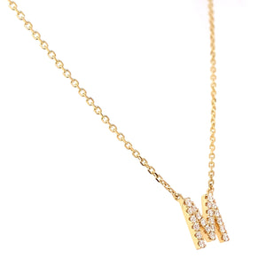 0.15ct tw Initial Diamond  Pendant Necklace In Chain