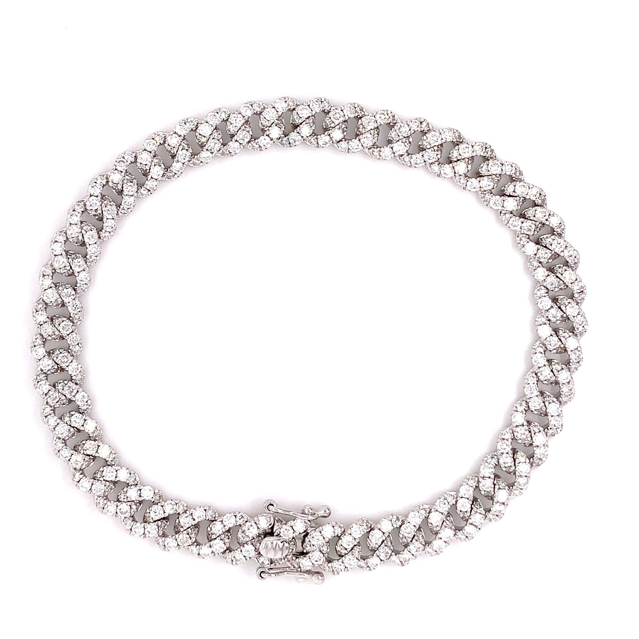 4.61ct tw Diamond Pave Set Link Bracelet