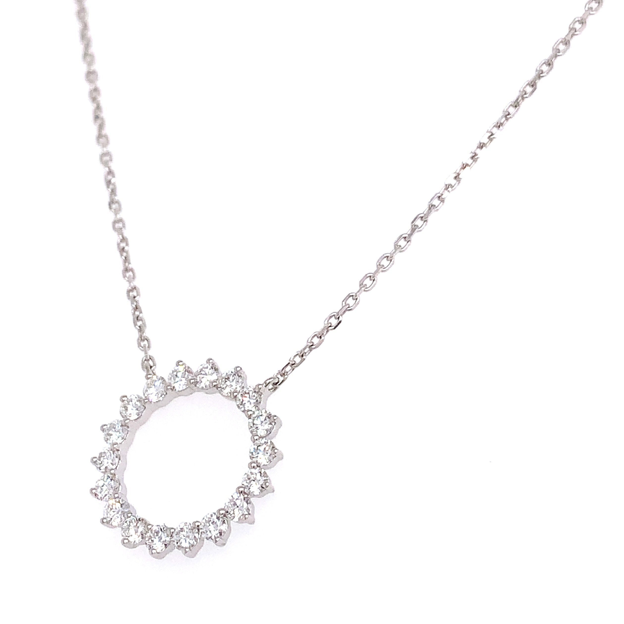 0.81ct t.w. Diamond Circle of Life Pendant Necklace