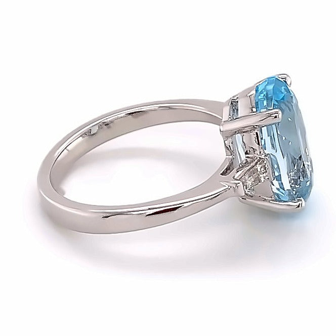 Blue Topaz, Diamond, GIA, NY Jewelry, Best Price Jewelry, Diamond District, Cocktail Ring, Right Hand Ring