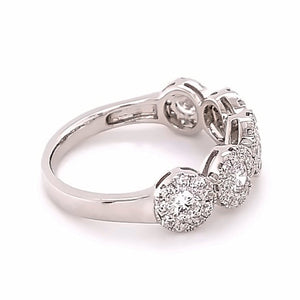 1.17CT T.W. Ladies 5 Stone Invisible Set Diamond Ring