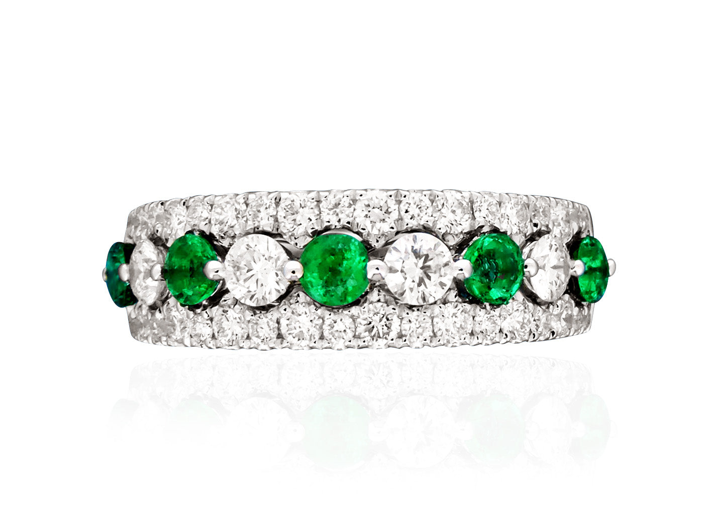 Diamond & Emerald Ladies Ring