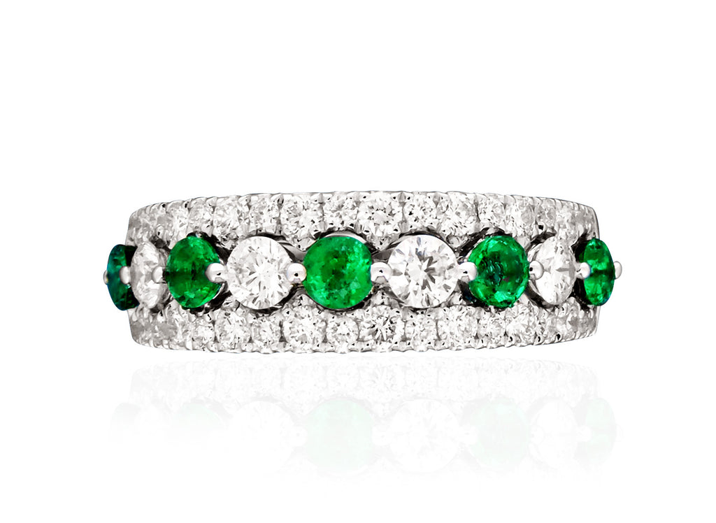1.31ct tw Diamond & Emerald Ladies Ring