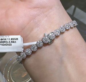 Diamond 3.58ct tw Statement Tennis Bracelet
