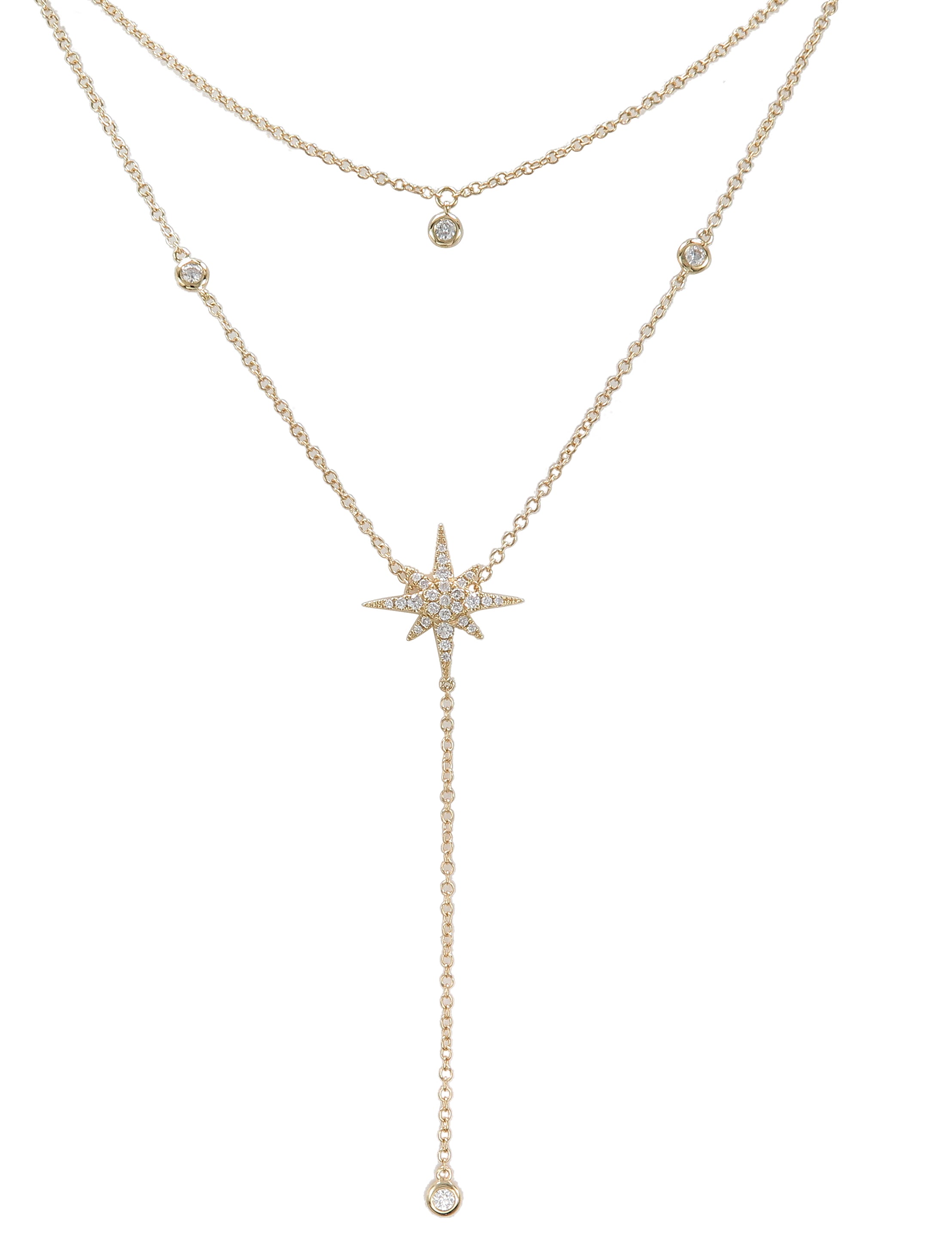 North Star Diamond Pendant Necklace