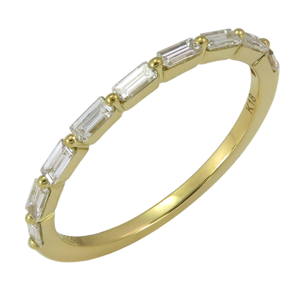 Emerald-cut Horizontally Set Diamond Ring