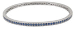 1.11ct t.w. Royal Blue Sapphire White Gold Bangle Bracelet
