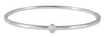 Burnish Set Oval-cut Diamond Bangle Bracelet