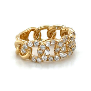 1.30ct tw Diamond & Gold Link Fancy Ring