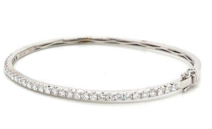 1.22ct t.w. White Gold Diamond Bangle Bracelet
