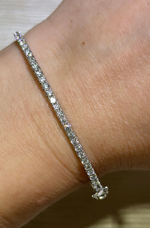 1.22ct t.w. White Gold Diamond Bangle Bracelet