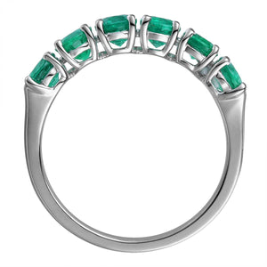 Six Emerald Oval Cut Right-hand Ring 2.06ct tw