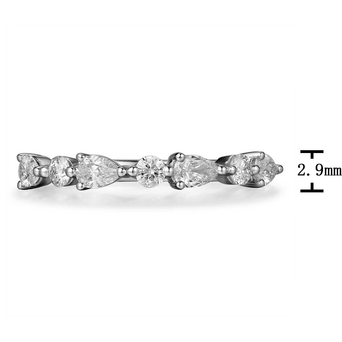 Mixed-Shape Round & Pear-Shape Single Prong 0.54ct tw Diamond Ring