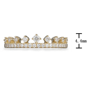 0.31ct tw Two Row Diamond Crown Ring
