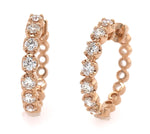 Ladies Diamond Round Shape Hoop Earrings - HANIKEN JEWELERS NEW-YORK
