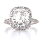 Engagement Ring GIA Diamond Henri Daussi Proposal Cushion cut 