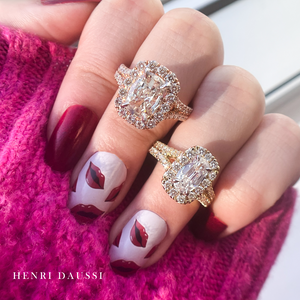 Henri Daussi Designer GIA certified Engagement Ring Cushion Center 1.81ct tw