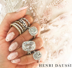 Henri Daussi Cushion Shape 1.52ct t.w. Double Halo Engagement Ring