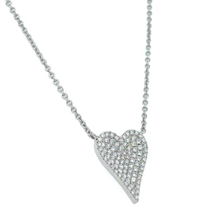 0.52CT T.W. Diamond Heart Pave Necklace