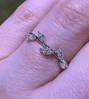 0.26ct tw Marquise Diamond Branch Of Leaves Ring
