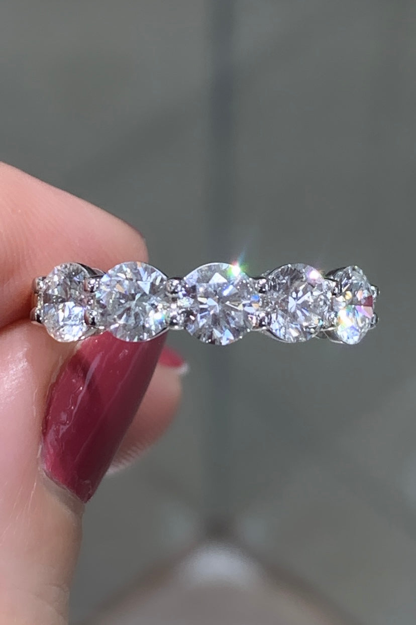 Five Stone Diamond Anniversary Ring