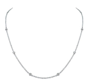 1.23CT T.W. Diamond by the Yard Chain Necklace
