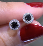 Ladies 0.35ctw Black Diamond Earrings