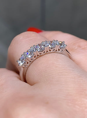 Five Stone Diamond Anniversary Ring 0.96ct tw