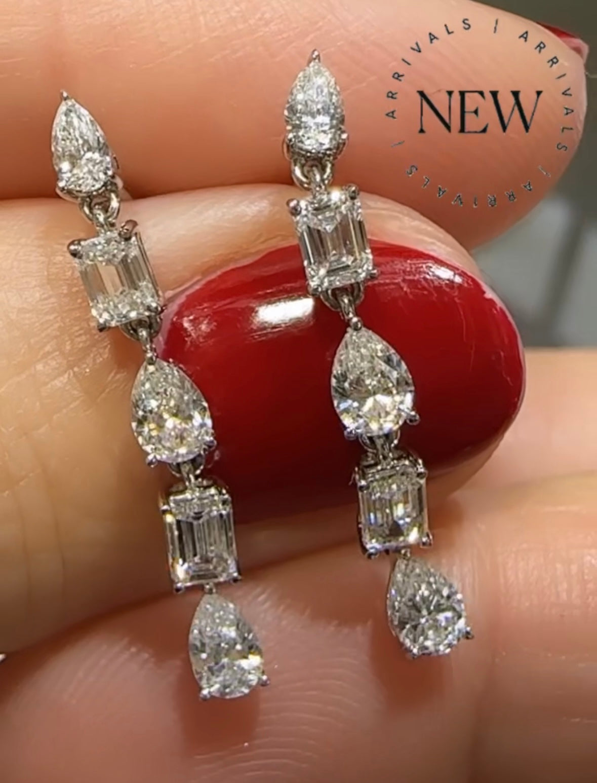 Mixed Shape Diamond Fancy Drop Earrings 1.32ct t.w.